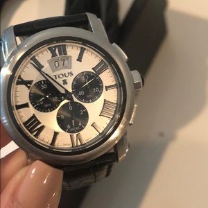 Tous black and silver watch